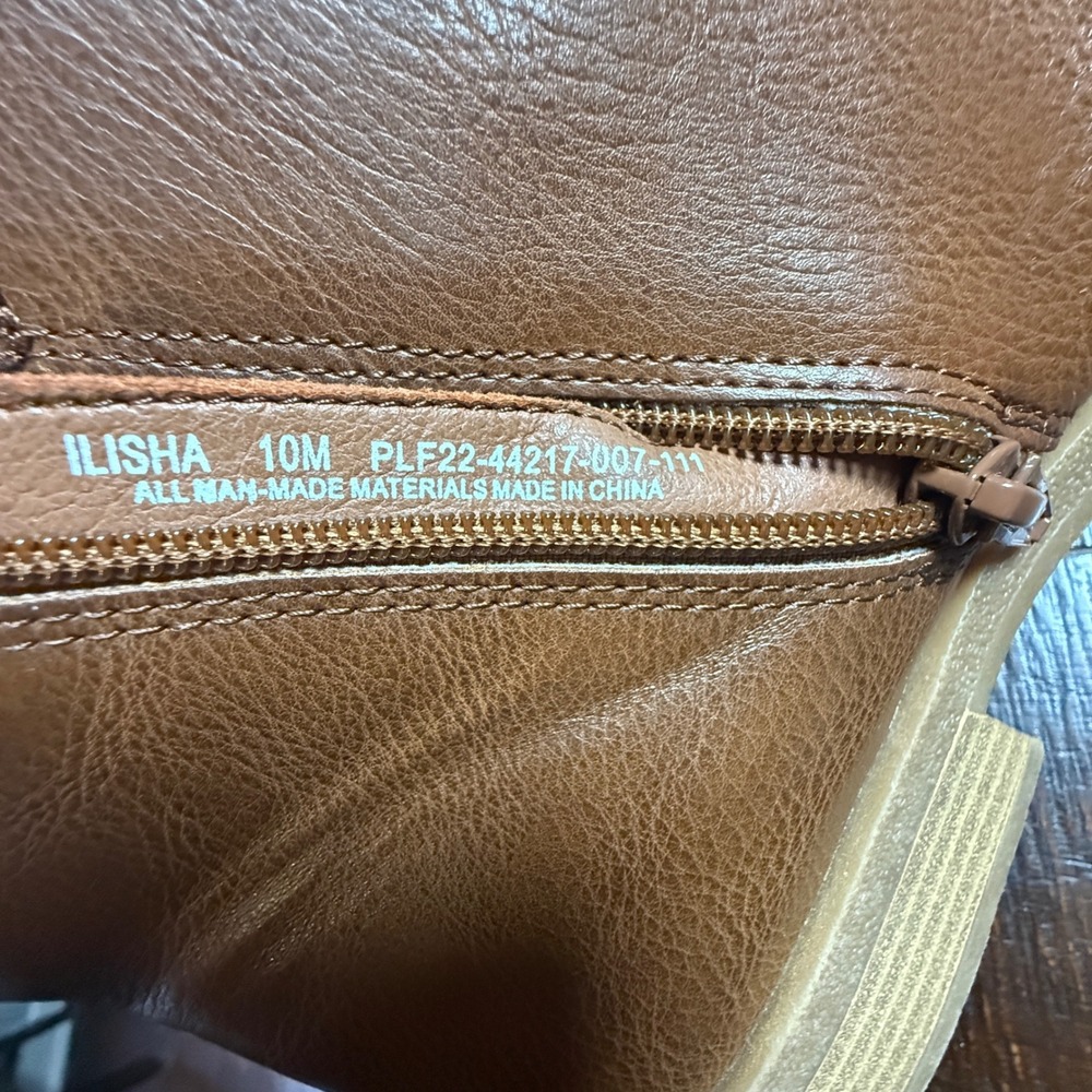 Frye‎ & Co Ilisha Tan Leather Ankle Boots Pointed Toe Side Zip Booties Women 10M - Picture 9 of 10